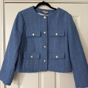 Blue Women's Tweed Blazer